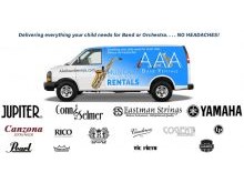 AAA Band Rentals, logo.